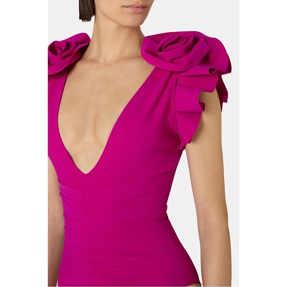 Chiara Boni La Petite Robe Classic Koji One‎ Piece Swimsuit Pink 12 - Picture 4 of 7